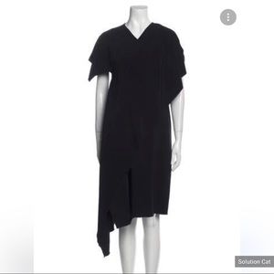 Rosetta Getty Black V-Neck Midi Length Dress Size 6